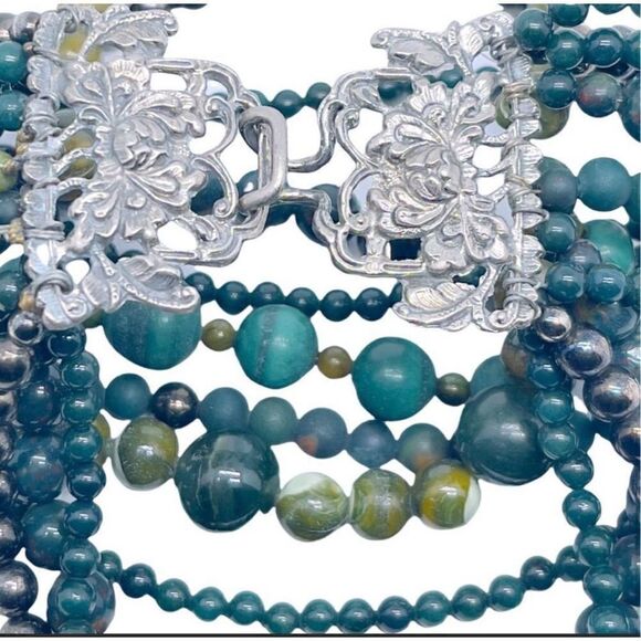 STEPHEN DWECK OOAK Luxury Y2K Jadeite Hematite Jade Designer Bracelet Signed - Picture 2 of 12